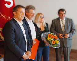 Carsten Träger, Franz Schmuck, Marlen Laurien und Harry Scheuenstuhl (von li. nach re.)