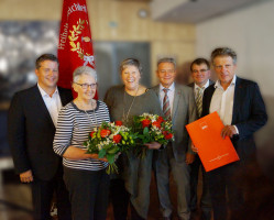 Mandats- und Preisträger aus dem Landkreis Fürth: Carsten Träger, Meta Zill, Lissy Gröner, Horst Arnold, Harry Scheuenstuhl und Franz Schmuck (von li. nach re.)