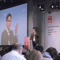 Landeschef Florian Pronold bei seiner Abschlussrede